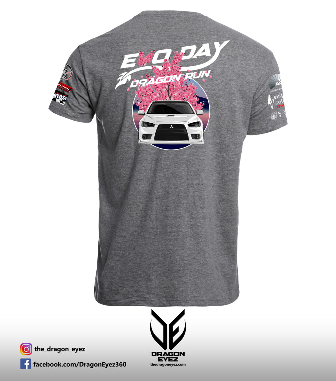 Evo Day 2025 Sakura Tree T-Shirt - Grey - Image 3