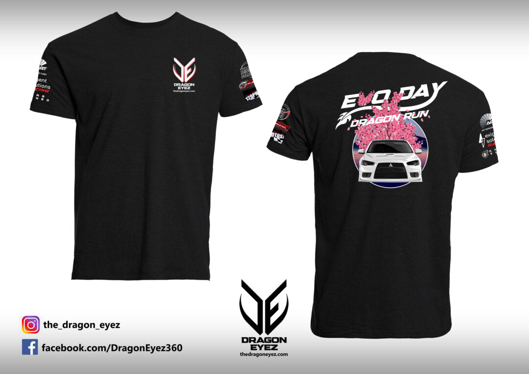 Evo Day 2025 Sakura Tree T-Shirt - Black